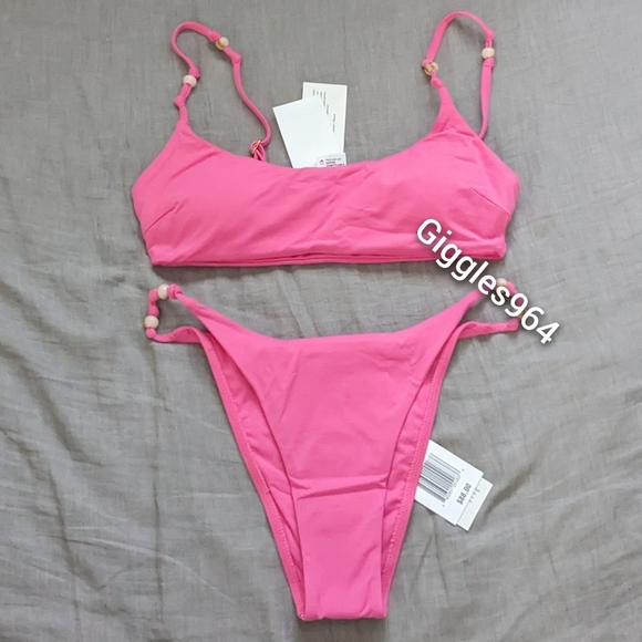 L*Space x Hannah Montazami Luisa Devon Bikini Set Bubblegum Pink - Picture 1 of 8